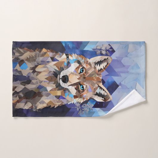 Geometrisches Wolfshändchen Badhandtuch Set (Handtuch)