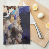 Geometrisches Wolfshändchen Geschirrtuch (Viertel Falte)