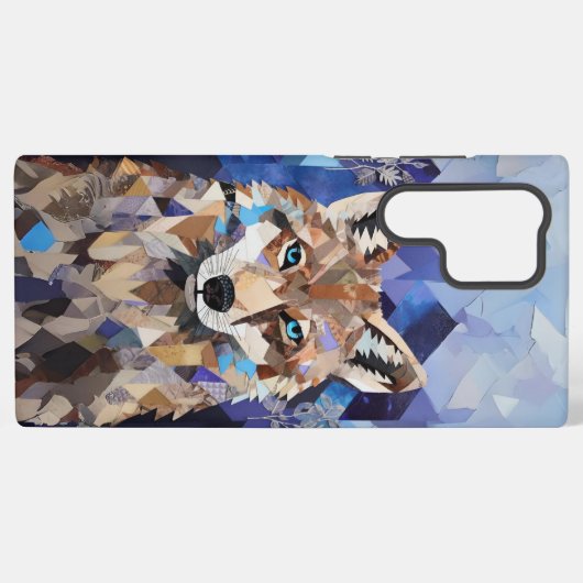 Geometrisches Wolfshändchen Samsung Galaxy Hülle (Rückseite (Horizontal))