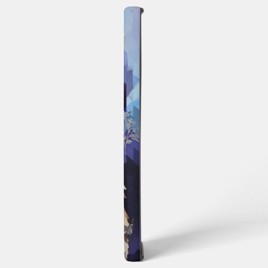 Geometrisches Wolfshändchen Samsung Galaxy Hülle (Linke Seite)