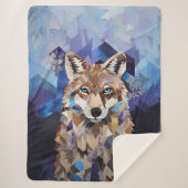 Geometrisches Wolfshändchen Sherpadecke (Vorderseite)