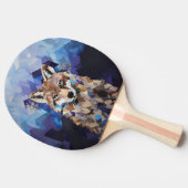Geometrisches Wolfshändchen Tischtennis Schläger (Seitenansicht)