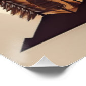 Geometrisches Wolfszenendesign Poster (Ecke)