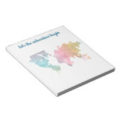 Geometrisches World Map Notepad - "Lasse das Abent Notizblock (angewinkelt)