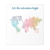 Geometrisches World Map Notepad - "Lasse das Abent Notizblock (Vorderseite)