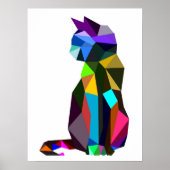 Geometrisches WPAP Cat Design | Druckvorlagen | Wa Poster (Vorne)