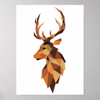 Geometrisches WPAP Deer Design | Gedruckt | Wall A Poster