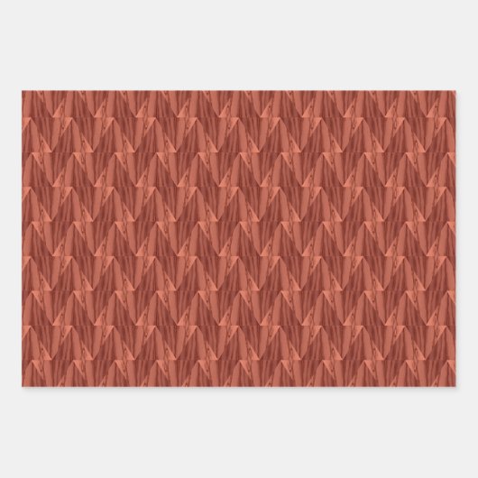 Geometrisches Zedernabwickelpapier Geschenkpapier Set (Vorderseite 3)