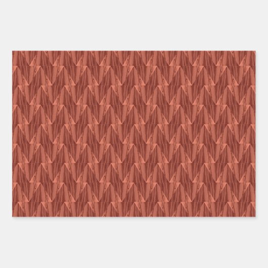 Geometrisches Zedernabwickelpapier Geschenkpapier Set (Vorderseite)