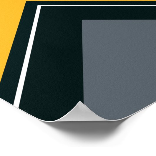 Geometrisches Zickzack Arrow-Design Poster (Ecke)