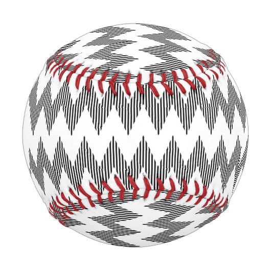 Geometrisches Zickzack-Muster 2 Baseball (Vorderseite)