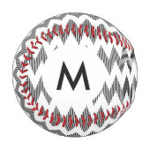 Geometrisches Zickzack-Muster 2 Baseball (Vorderseite Links)