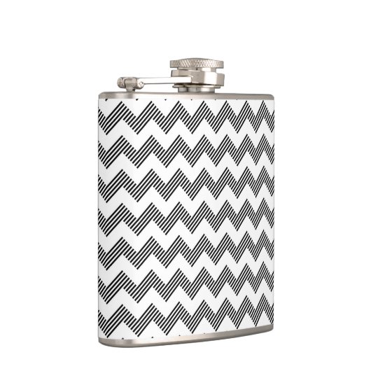 Geometrisches Zickzackmuster 2 Flachmann (Rechts)