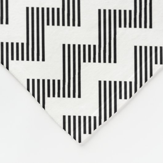 Geometrisches Zickzackmuster 2 Fleecedecke (Ecke)