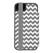 Geometrisches Zickzackmuster 2 Incipio iPhone Geldbeutel-Hülle (Folio Rückseite)