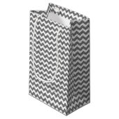 Geometrisches Zickzackmuster 2 Kleine Geschenktüte (Vorderseite Schrägansicht)