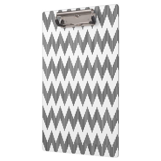 Geometrisches Zickzackmuster 2 Klemmbrett (Links)