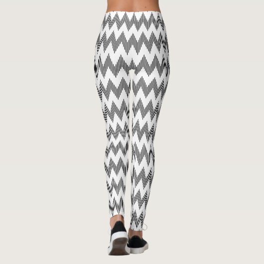 Geometrisches Zickzackmuster 2 Leggings (Rückseite)