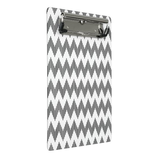 Geometrisches Zickzackmuster 2 Mini Klemmbrett (Schrägansicht)