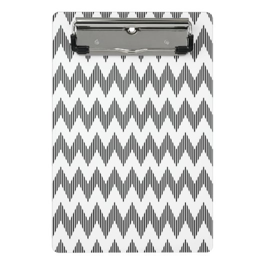 Geometrisches Zickzackmuster 2 Mini Klemmbrett (Vorderseite)