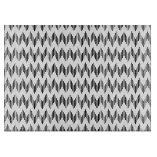 Geometrisches Zickzackmuster 2 Schneidebrett (Vorderseite)