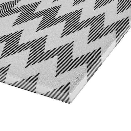 Geometrisches Zickzackmuster 2 Schneidebrett (Ecke)