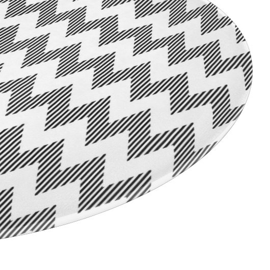 Geometrisches Zickzackmuster 2 Schneidebrett (Ecke)