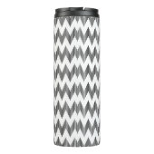 Geometrisches Zickzackmuster 2 Thermosbecher (Rückseite)