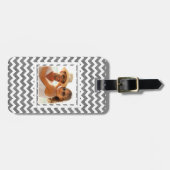 Geometrisches Zickzackmuster des Gepäckanhänger (Vorderseite horizontal)