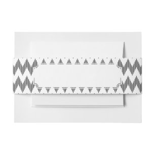 Geometrisches Zickzackmuster Einladungsbanderole