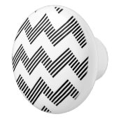 Geometrisches Zickzackmuster Keramikknauf (Rechts)