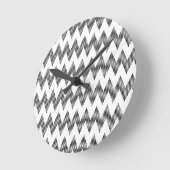Geometrisches Zickzackmuster Runde Wanduhr (Winkel)