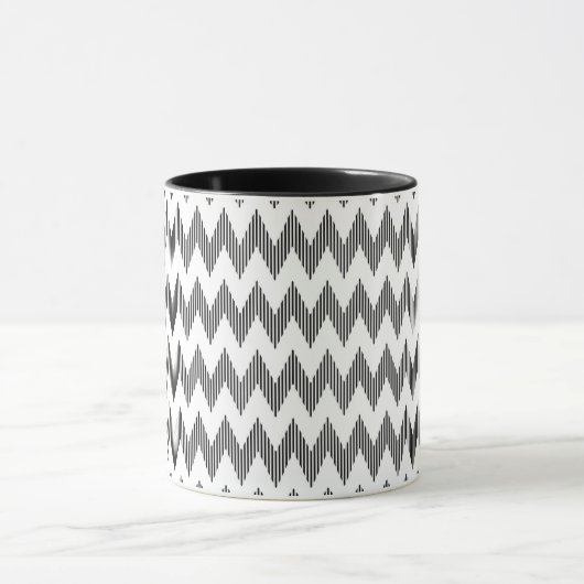 Geometrisches Zickzackmuster Tasse (Zentrum)