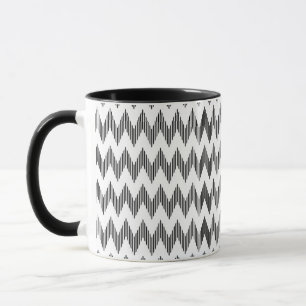 Geometrisches Zickzackmuster Tasse