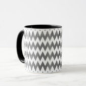 Geometrisches Zickzackmuster Tasse (Vorderseite Links)