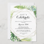 Geometrisches Ziel feiern Party Einladung (Vorderseite)