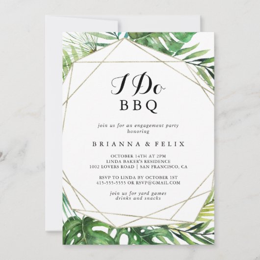 Geometrisches Ziel Ich mache GRILLEN Engagement Pa Einladung (Vorderseite)