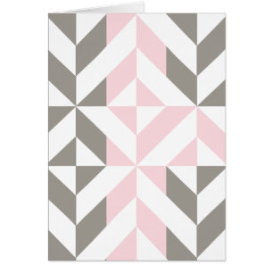 Geometrisches ZigZag für Rosa und Silber