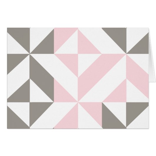Geometrisches ZigZag für Rosa und Silber (Vorderseite (Horizontal))