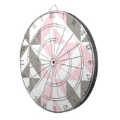 Geometrisches ZigZag für Rosa und Silber Dartscheibe (Vorderseite rechts)