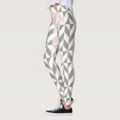 Geometrisches ZigZag für Rosa und Silber Leggings (Links)
