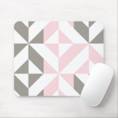 Geometrisches ZigZag für Rosa und Silber Mousepad (Mit Mouse)