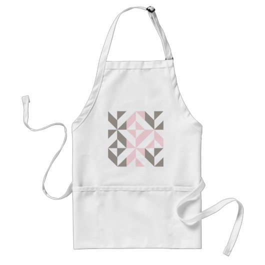 Geometrisches ZigZag für Rosa und Silber Schürze (Vorne)
