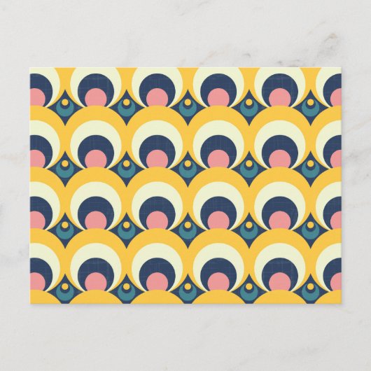 Geometrisches Zirkelmuster Feiertagspostkarte (Vorderseite)