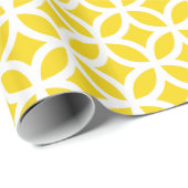 Geometrisches zitronengelbes Packpapier (Rolleneckpunkt)