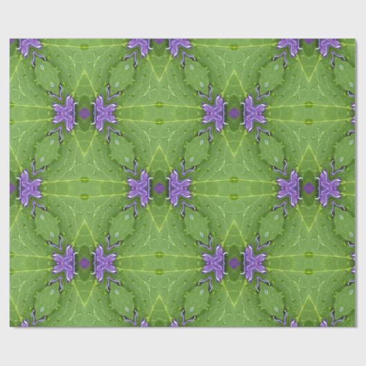 Geometrisgrün mit Lavendelpapier Geschenkpapier (Flach)