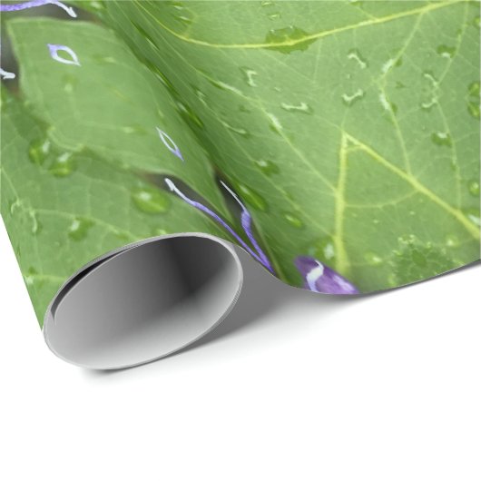 Geometrisgrün mit Lavendelpapier Geschenkpapier (Rolleneckpunkt)