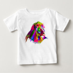 Geometrismatisches Design des Löwenkopfes Baby T-shirt