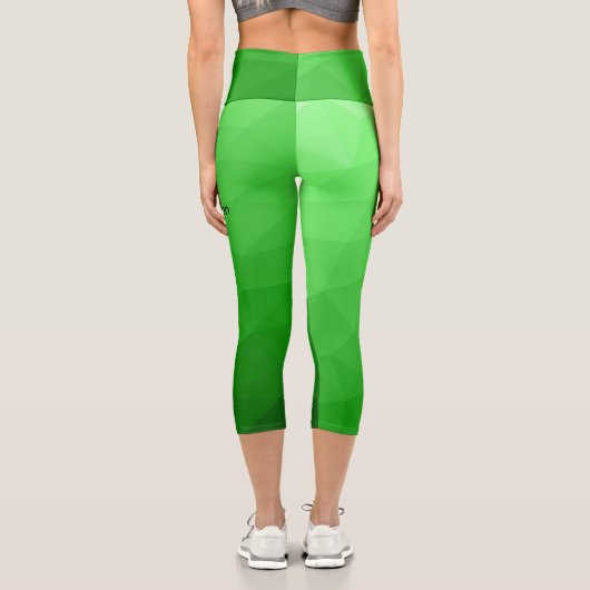 Geometrismuster für den grünen Farbverlauf Monogra Capri Leggings (Rückseite)