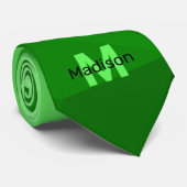 Geometrismuster für den grünen Farbverlauf Monogra Krawatte (Gerollt)